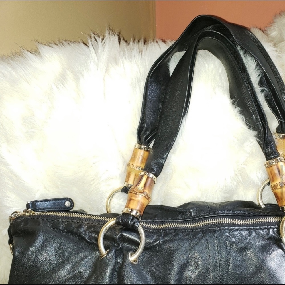 Gucci black lambskin tassel leather hobo - Picture 3 of 7